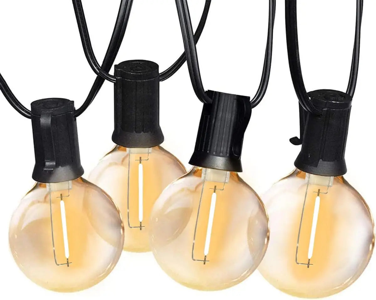 97FT Outdoor LED String Lights with 49 Shatterproof Bulbs, Waterproof for Backyard, Porch, Party, Camping