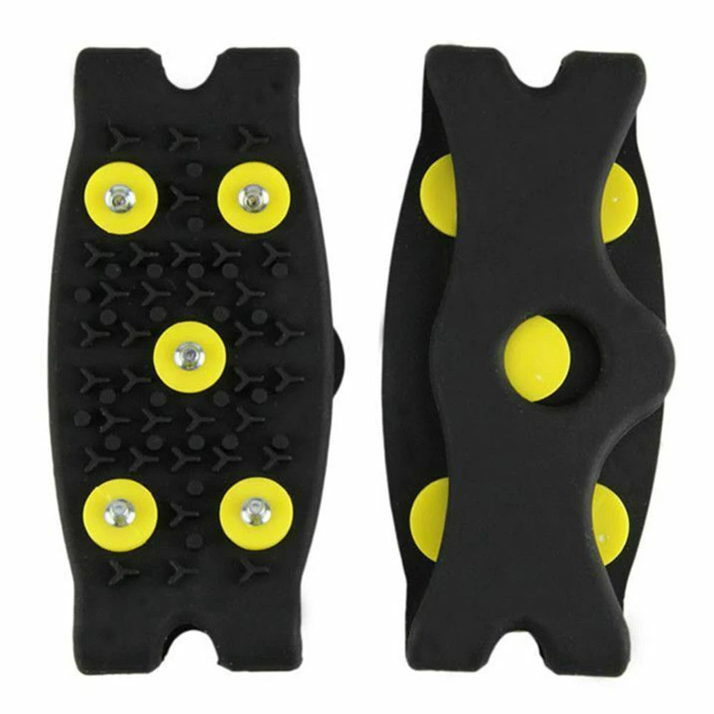 5-Stud Climbing Crampons Anti Slip Mountaineering Cleats Unisex Bundled Crampons Walking Hiking Accessories