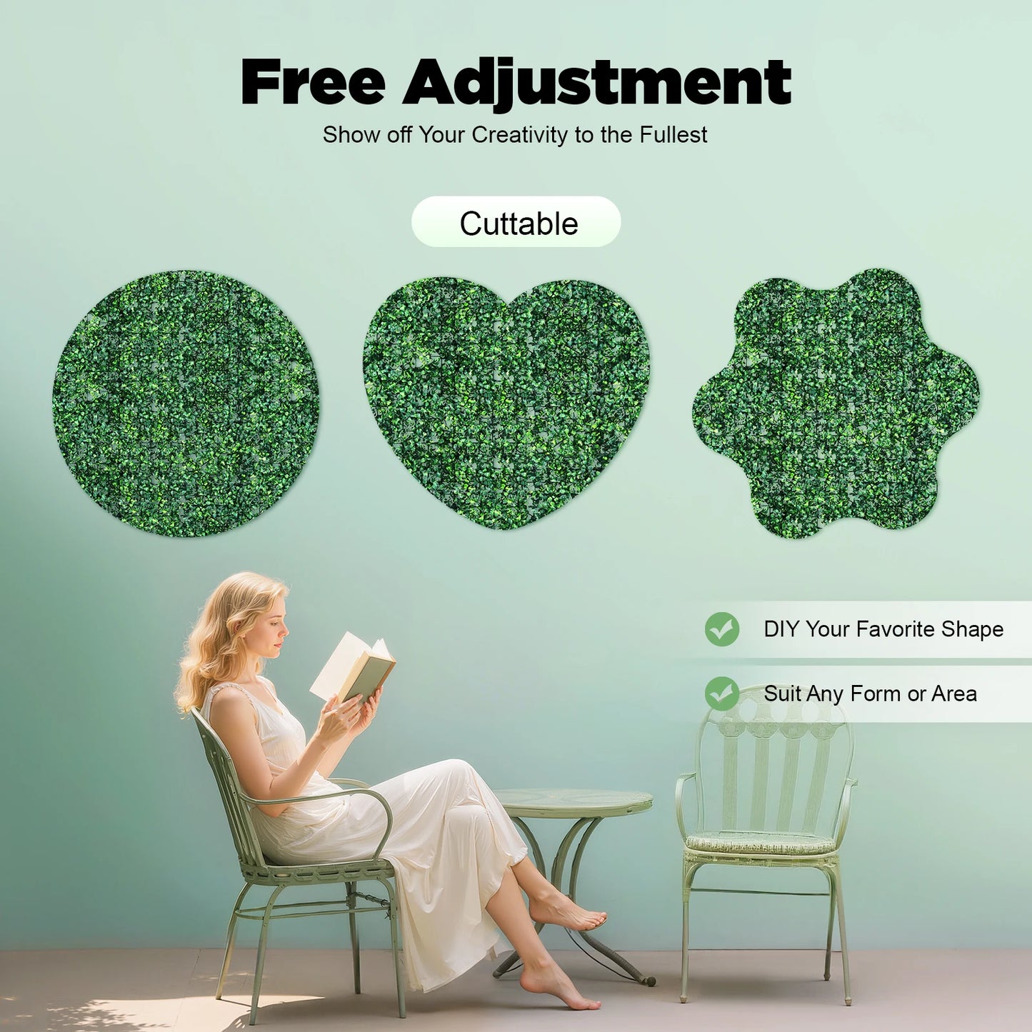 12 Pcs Artificial Grass Wall Panel