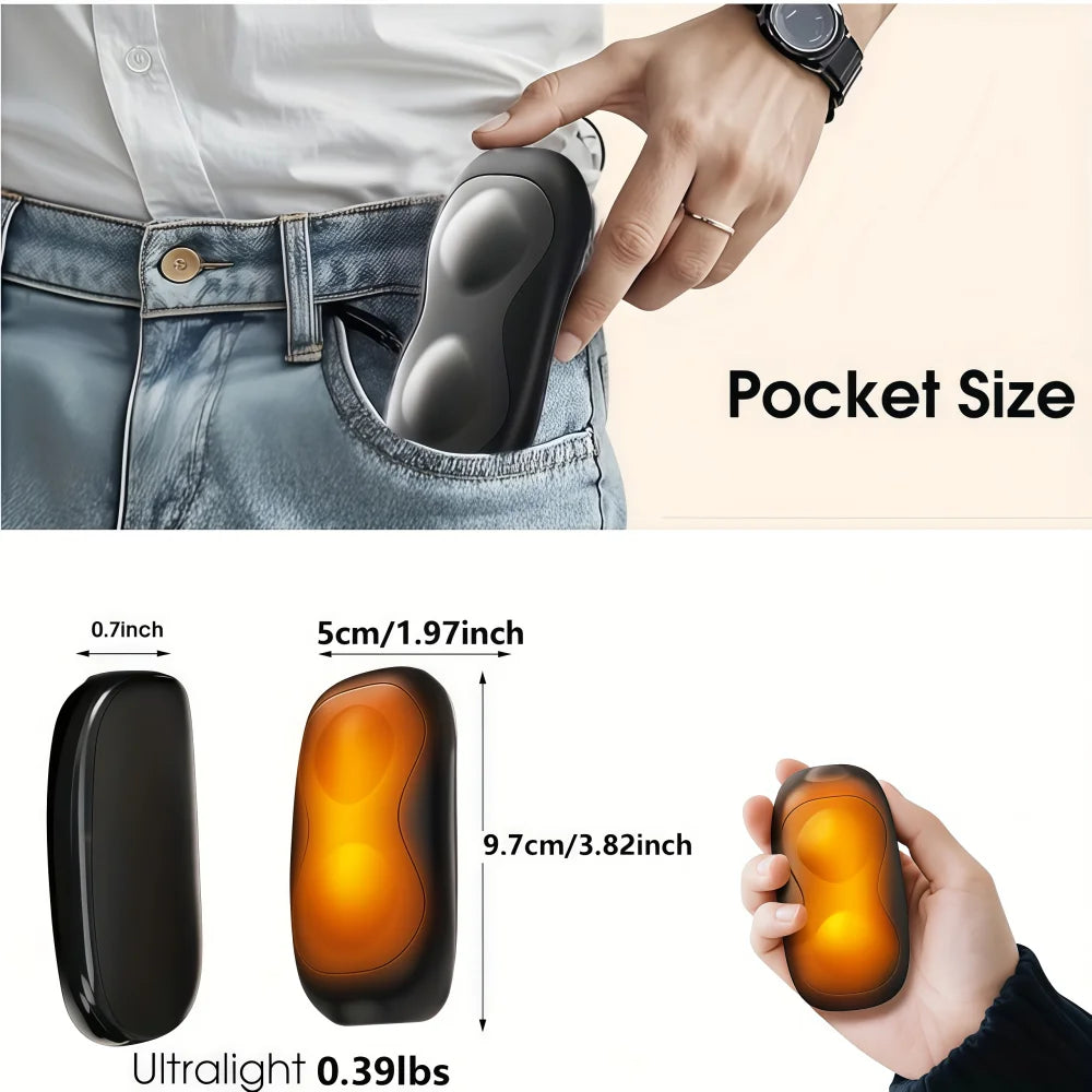 Hand Warmers Rechargeable, 2 Pack,  Electric Handwarmers,  Long Heating USB Pocket Hand Warmers