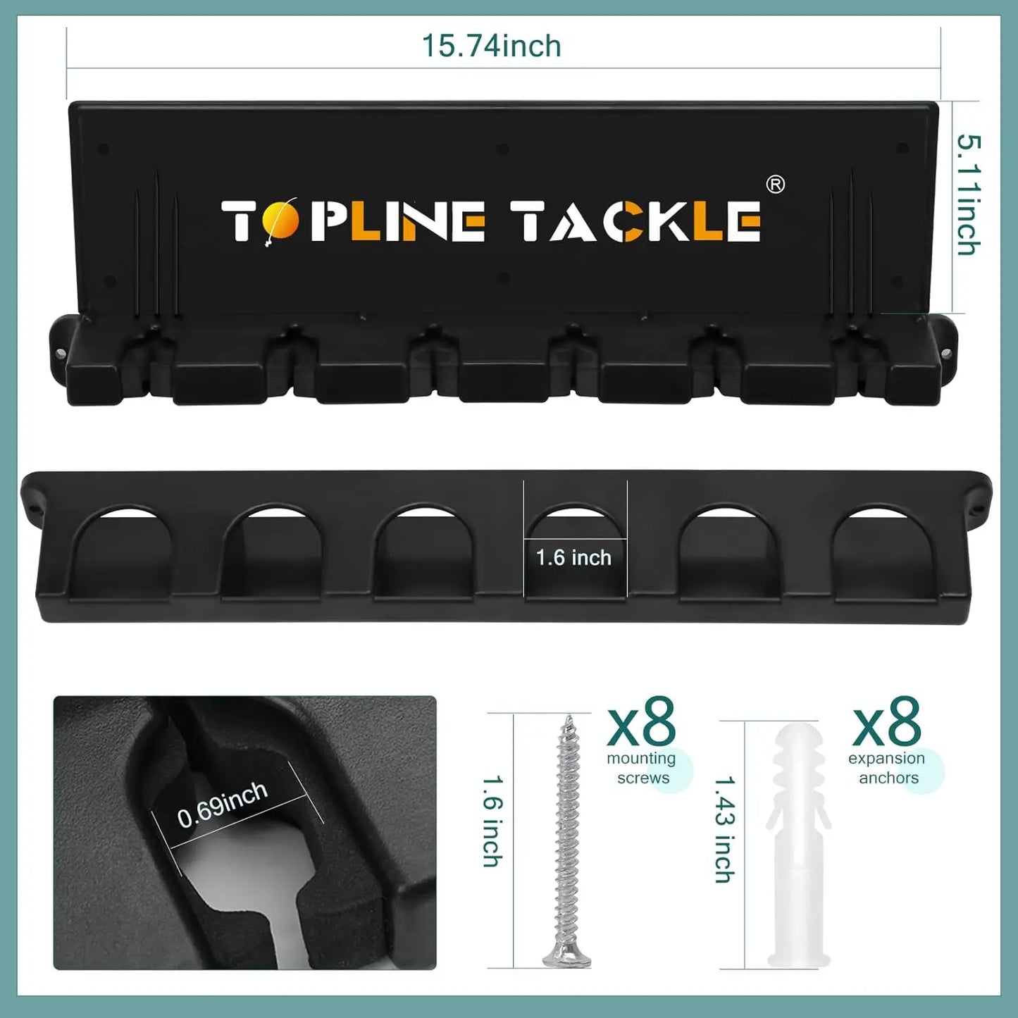 Storage Rack Holds 12 Rods