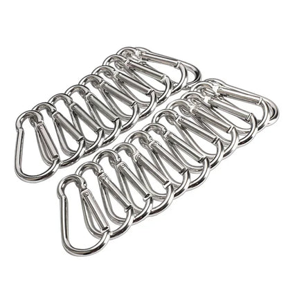 20pcs Carabiner Snap Hooks Alluminum Alloy Carabiner Clip Lightweight Quickly Attached Fixing for Fishing Hiking