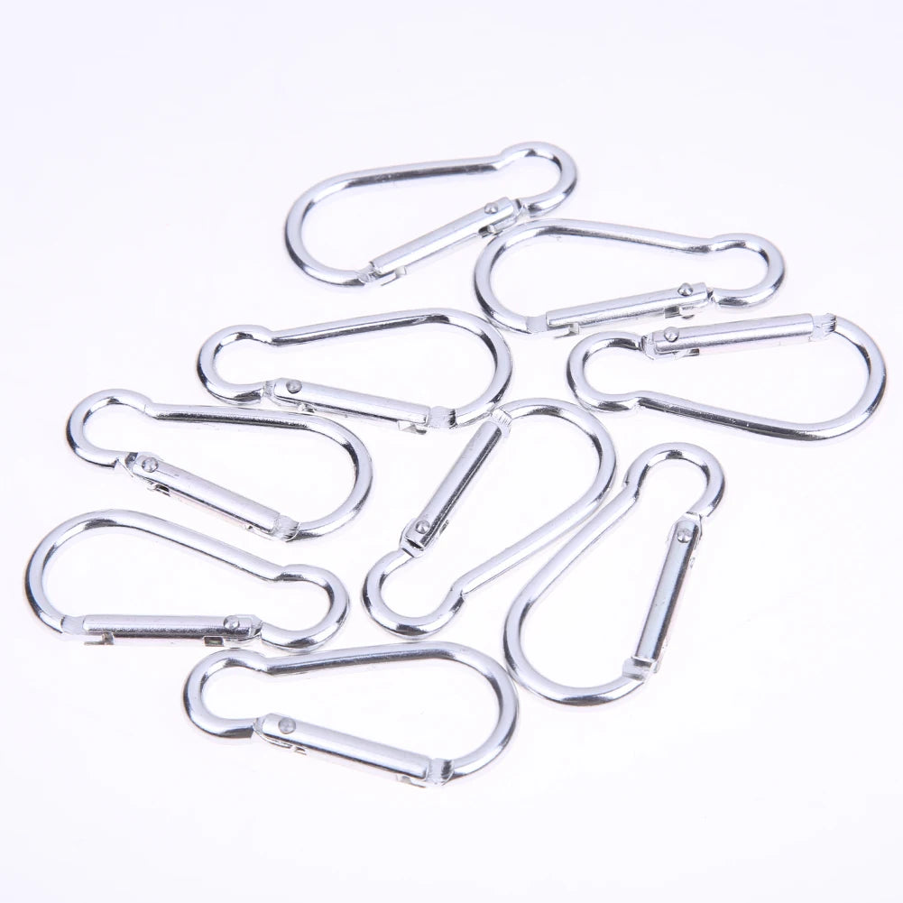 20pcs Carabiner Snap Hooks Alluminum Alloy Carabiner Clip Lightweight Quickly Attached Fixing for Fishing Hiking