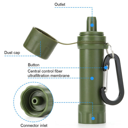 Multifunction Drinking Water Filtering Tools Camping Hiking Water Purifier Straw Multifunctional Drinking Filtration