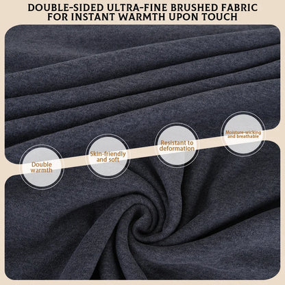 Set of 2 Thermal Underwear Suit Mens Plus Size Long Johns Fleece Lined Keep Warm Undershirts Cold weather Bottoming Shirt Suits