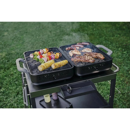 Portable Charcoal Grill and Smoker, Compact Outdoor BBQ Grill for Camping Tailgating Picnic, Tabletop Design