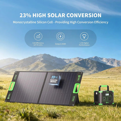 300W Portable Power Station with 100W Portable Solar Panel, 288.6Wh USB-C PD60W 300W Pure Sine Wave Solar, Customized