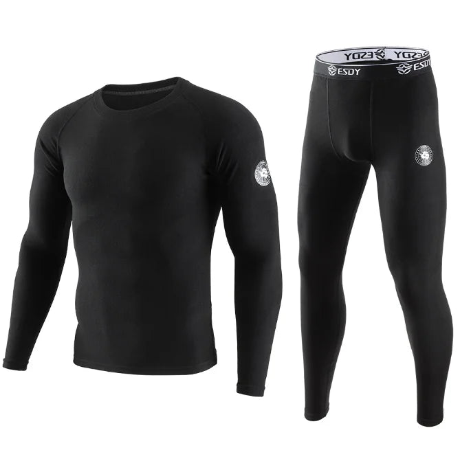 New Winter Men's Thermal Underwear Warm Sports Long Johns High Quality Elasticity Cycling Fitness Underwear Set