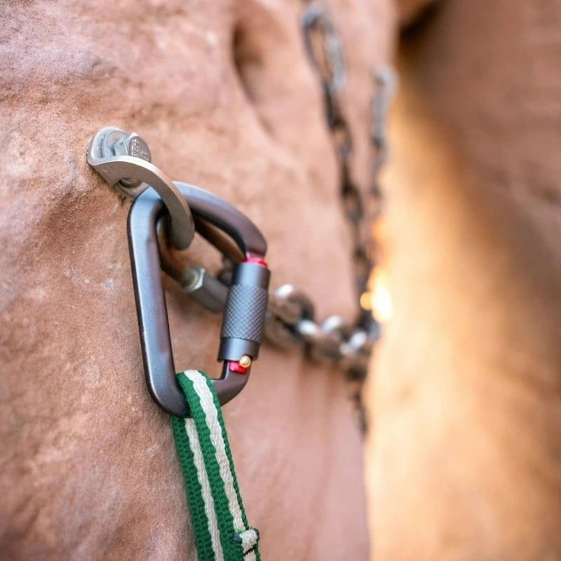 25kN Climbing Carabiners, 2 pack, Auto Locking, 7075 Aluminum, Lightweight