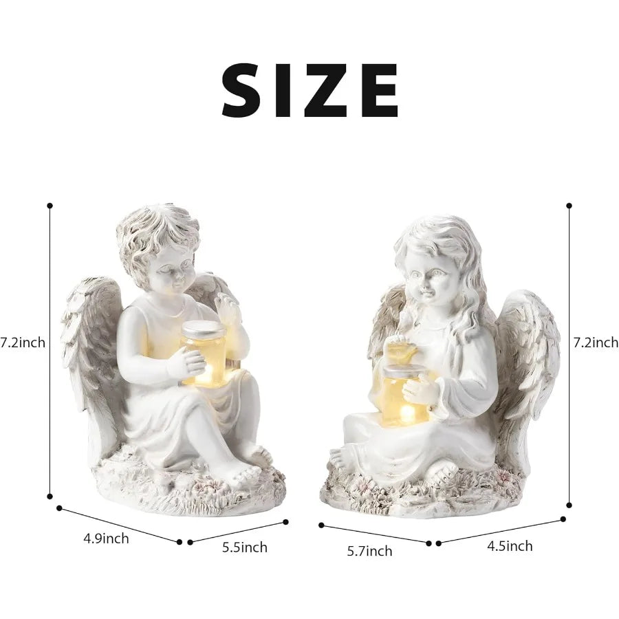 2 Pack Outdoor Angel Statue