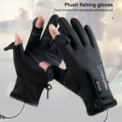 Rechargeable Heated Gloves Sports Heating Gloves Comfortable Heating Gloves Wind-proof Heated Gloves Multifunctional USB Heating