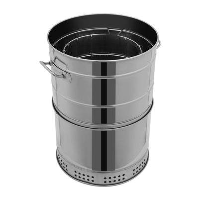 Portable Charcoal Grill, Stainless Barbecue Grill Barrel, Rotatalbe BBQ Stove with 50 Skewers for Camping Picnic Beach