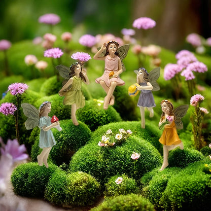 Outdoor Indoor, 5 Pcs Garden Mini Figurines