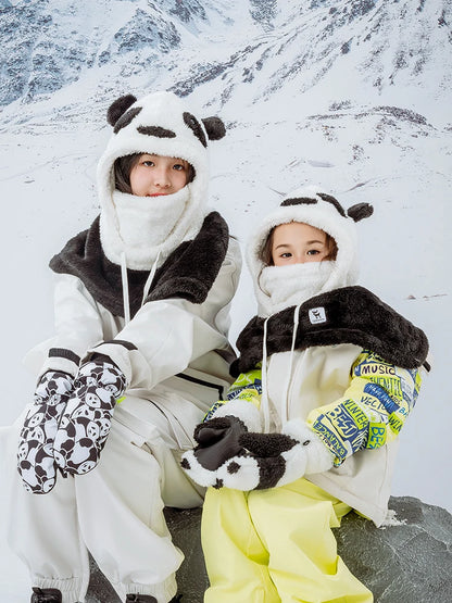 Qunature Thermal Fleece Full-Face Ski Balaclava - Parent-Child & Kids' Outdoor Windproof Neck Gaiter for Autumn/Winter Cycling