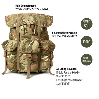 80L Alice Pack Hiking Trekking Sport Bag Camping Rucksack Mil Moller Rucksack Tac Hiking Shoulder Bags Outdoor Camping