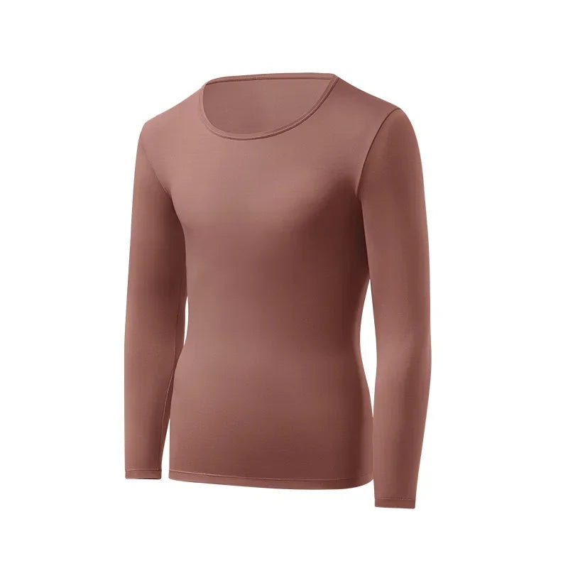 1pcs Men's Ultrathin Thermal Underwear High elasticity Plus Size Constant Temperature Seamless Long Sleeve Bottoming Tops