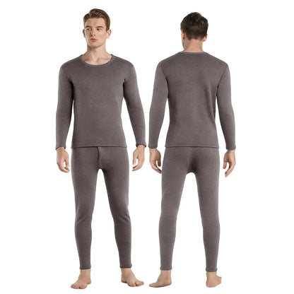 Men'S Thermal Underwear Thin Base Cotton Sweater Winter Thermo Shirt Tops Pants Set Thermal Clothing Set Skiing Underwear Set