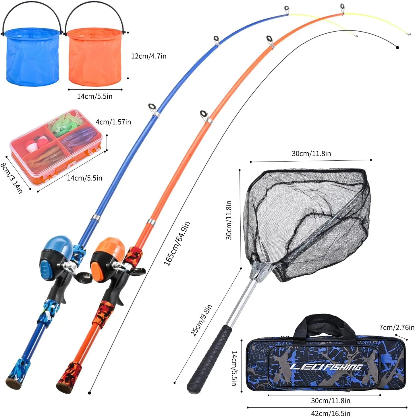 Set 2-Pack Telescopic Poles for Boys and Girls
