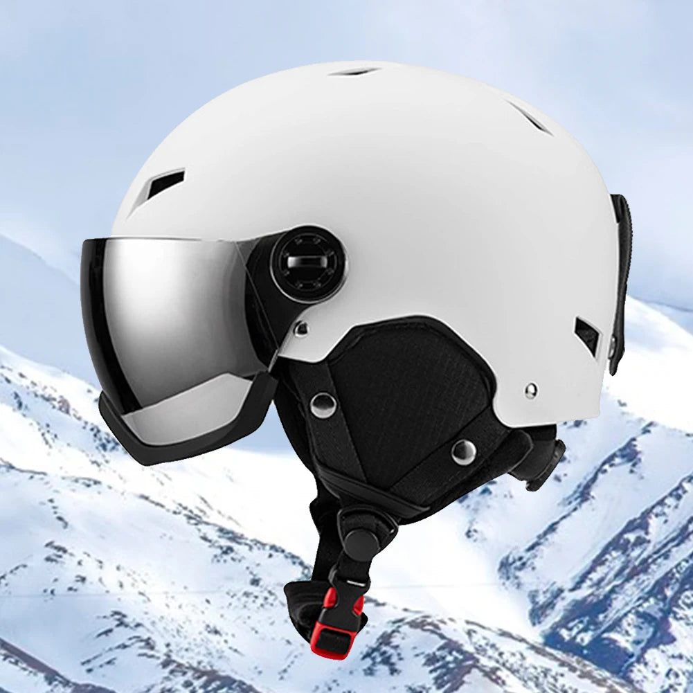 Snowboard Helmet with Goggles Skiing Helmet ABS Shell Protective EPS Foam Snow Helmet for Men Women and Youth