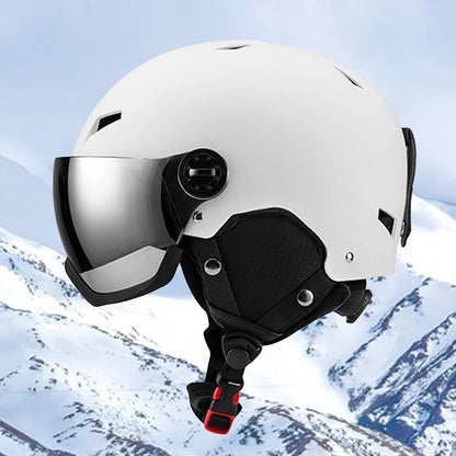 Snowboard Helmet with Goggles Skiing Helmet ABS Shell Protective EPS Foam Snow Helmet for Men Women and Youth