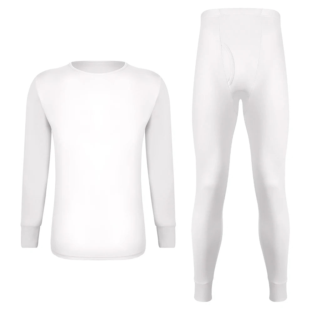 Long Johns Thermal Underwear Set for Men Fleece Lined Base Layer Set for Cold Weather Top Bottom S-2XL