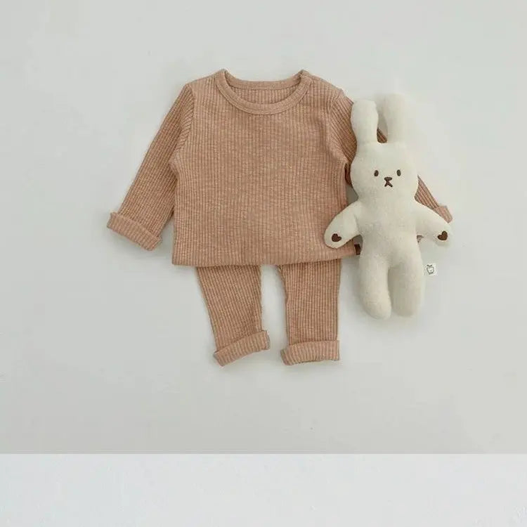 Autumn Winter Fallow Thermal Underwear Suit Baby Clothing Sets Boys Girls Pajama Sets Baby Warm Sleepwear Kids Clothes