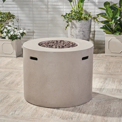 31 Inch Round MGO Propane Fire Pit Table 40000 BTU Outdoor Fireplace Heater for Patio Garden Decor