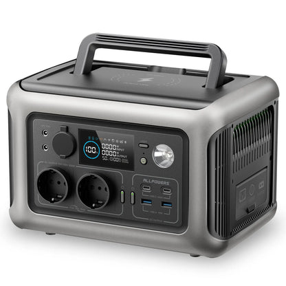 ALLPOWERS R600 Solar Generator with SolarPanel (Optional), 600W 299Wh LiFePO4 Portable Power Station with Solar Charger for Camp