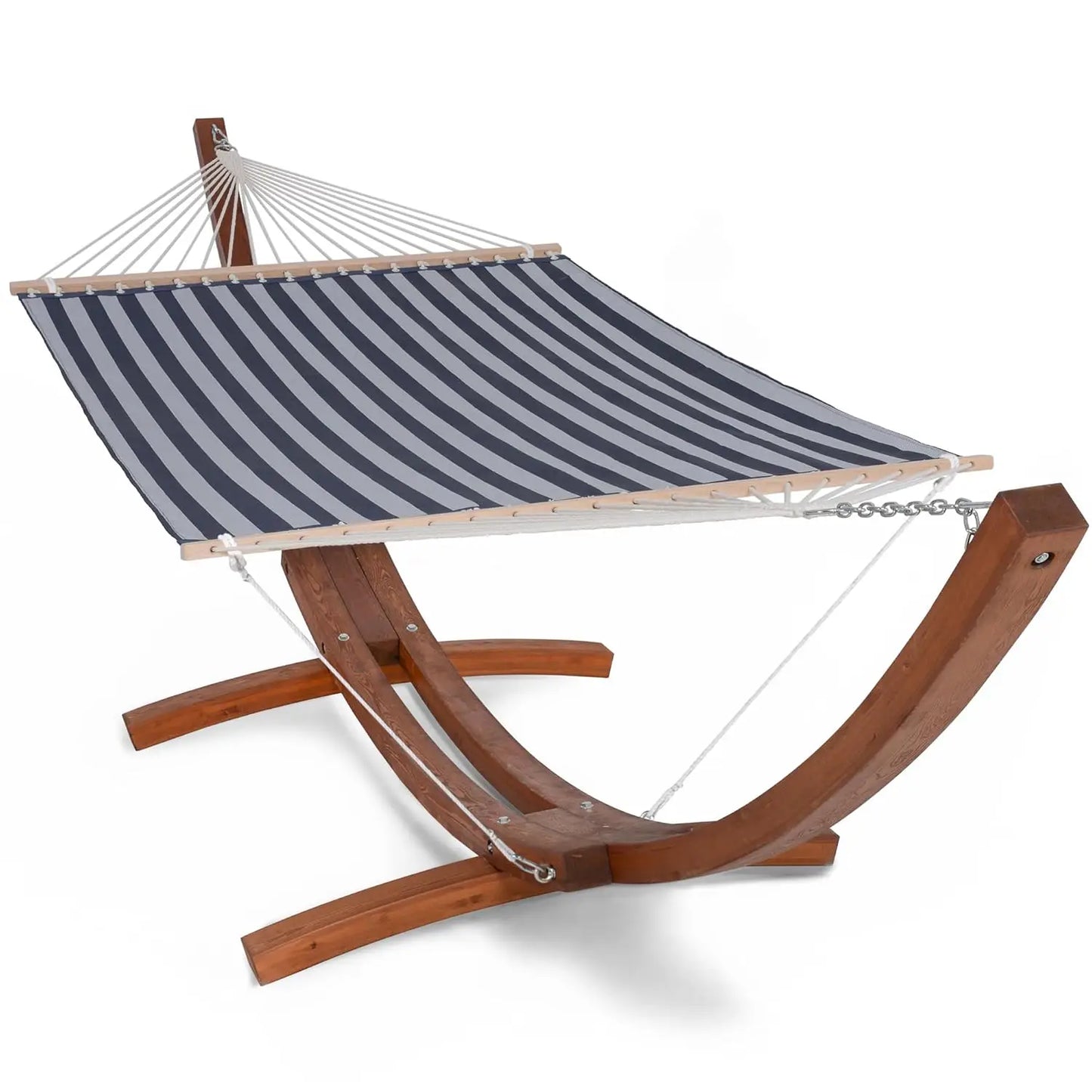 Hammocks Double Hammock with Wooden Stand Included, Outdoor Hammocks for Outside, 475 lbs Capacity, Dark Gray, Customized
