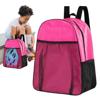 Roller Skates Backpack Compartmented Comfortable Portable Waterproof Skate Case  Multi-functional Sports Backpack For Knee pads