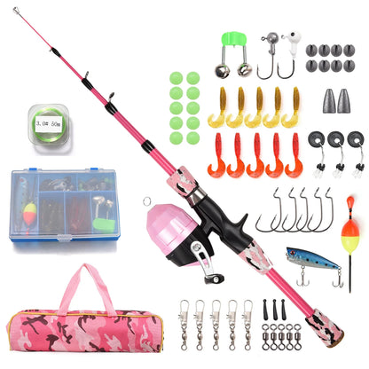 Kids Fishing Rod and Reel Combo Full Kit