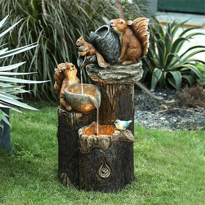 Funny Animal Decoration Duck /Squirrel Fountain