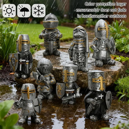 8 PCS Knight Garden Gnomes