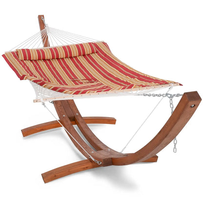 Hammocks Double Hammock with Wooden Stand Included, Outdoor Hammocks for Outside, 475 lbs Capacity, Dark Gray, Customized