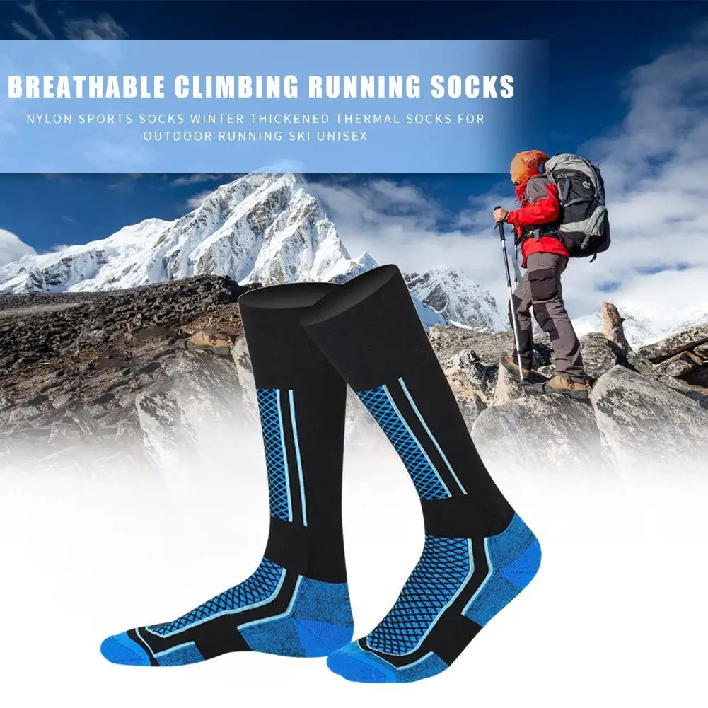 Men Women Kids Thermal Thicker Long Socks Breathable Ski Socks Knee-high Warm Outdoor Sports Performance Socks for Skiing Hiking