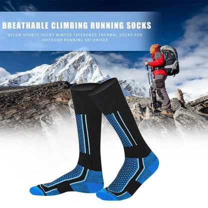 Men Women Kids Thermal Thicker Long Socks Breathable Ski Socks Knee-high Warm Outdoor Sports Performance Socks for Skiing Hiking