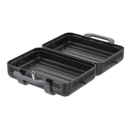 Portable Charcoal Grill and Smoker, Compact Outdoor BBQ Grill for Camping Tailgating Picnic, Tabletop Design