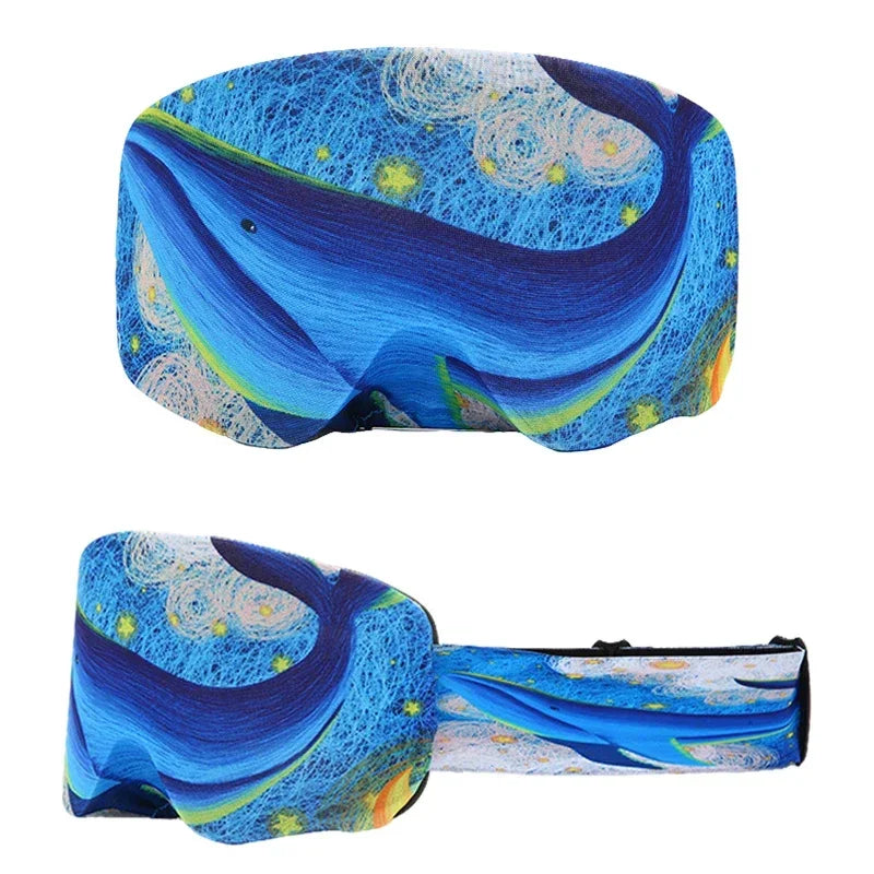 Ski Goggle Cover Single Double Board Snow Glass Protector Cover Portable Anti-Scratch Ski Goggle Lens Cloth Skiing Eyewear Cover