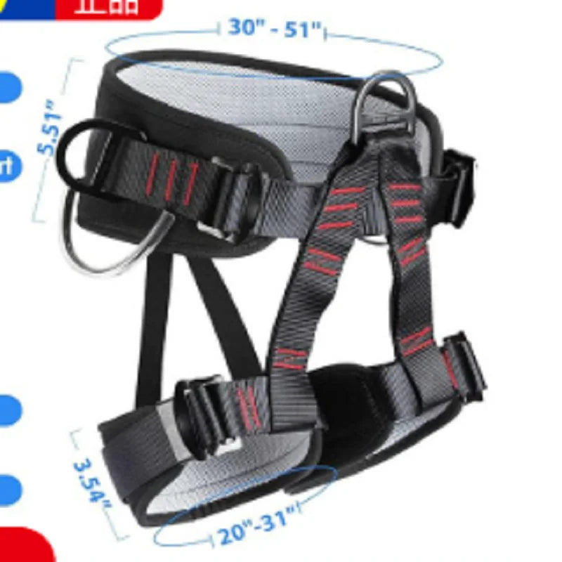 Adjustable Half Body Harnesses for Women Men Protect Waist Safety Harness for Roofing Fire Rescuing Rock Climbing Tree Climb