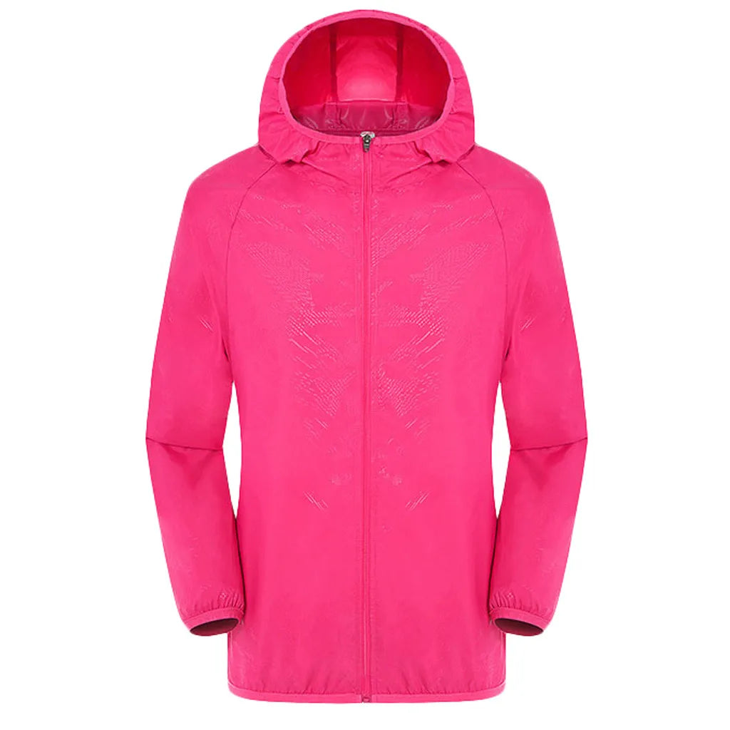Men Women Hiking Jacket Waterproof Quick Dry Camping Hunting Clothes Sun-Protective Outdoor Sports Coat Anti UV Windbreaker
