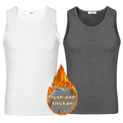 2pcs Men Thermal Underwear Man Sleeveless Vest Autumn WinterThermo Lingerie Men's Warm Top Thickening Thermo Vest Undershirt
