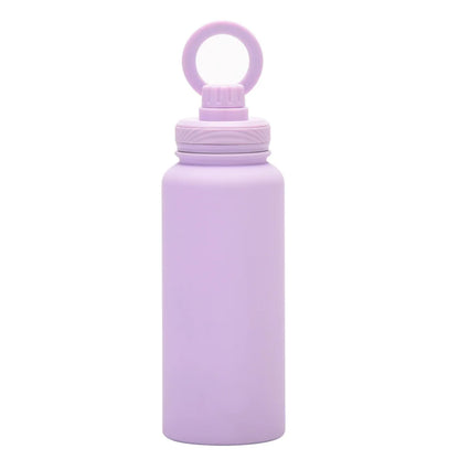 For MagSafe 1000ML Insulated Bottle Water Bottle with Rotating Phone Holder Thermal Water Cup Vacuum Cup for Outdoor Sports