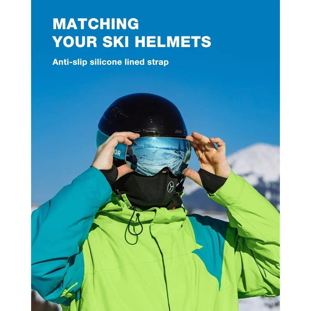 Ski Goggles with 100% OTG Compatibility, Detachable Lens, Suitable for Men and Women