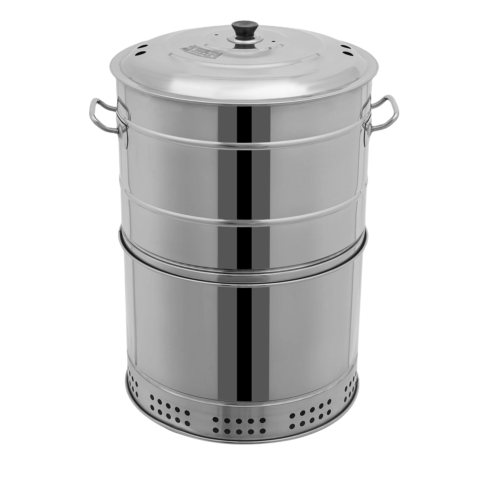 Portable Charcoal Grill, Stainless Barbecue Grill Barrel, Rotatalbe BBQ Stove with 50 Skewers for Camping Picnic Beach
