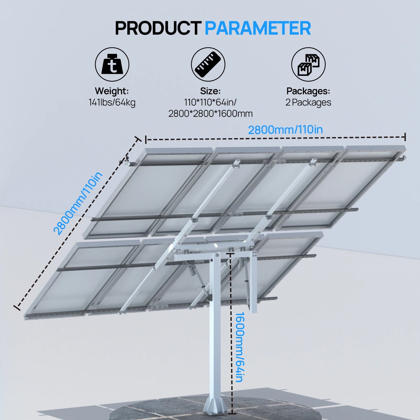 ECO-WORTHY Solar Panel Dual Axis Tracking System