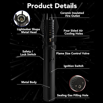 Windproof Turbo Torch Jet Butane Gas Lighter 360 Degree Inverted Ignition Cigar Lighters for Kitchen Candles BBQ Baking Camping