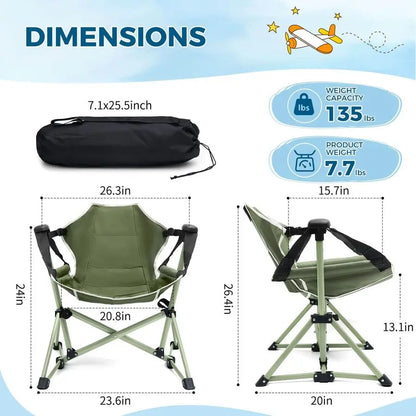 Hammock Chair,Adjustable Kids Camping Chair,Folding Chair with Stand,Portable Hammock Chair for Camping, Travelling and Patio,Gr