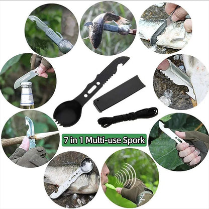 12in1 Multifunctional Emergency Equipment Outdoor Survival Kit Military Outdoor Travel Exploration Camping Tools First Aid Kits