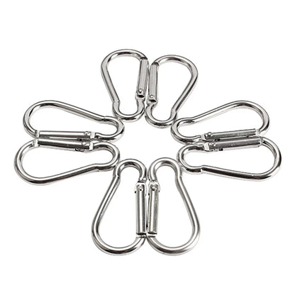 20pcs Carabiner Snap Hooks Alluminum Alloy Carabiner Clip Lightweight Quickly Attached Fixing for Fishing Hiking
