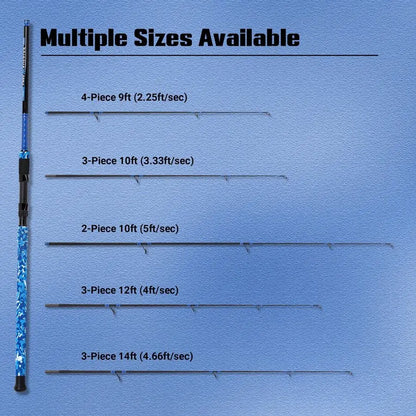 Blue Camouflage Handle,2Piece 3Piece 4Piece Carbon Fiber Fishing Rod 9ft
